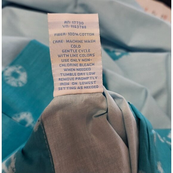 DYR Do Your Room Twin Flat Sheet and Pillowcase COTTON Teal Unused - Picture 4 of 6